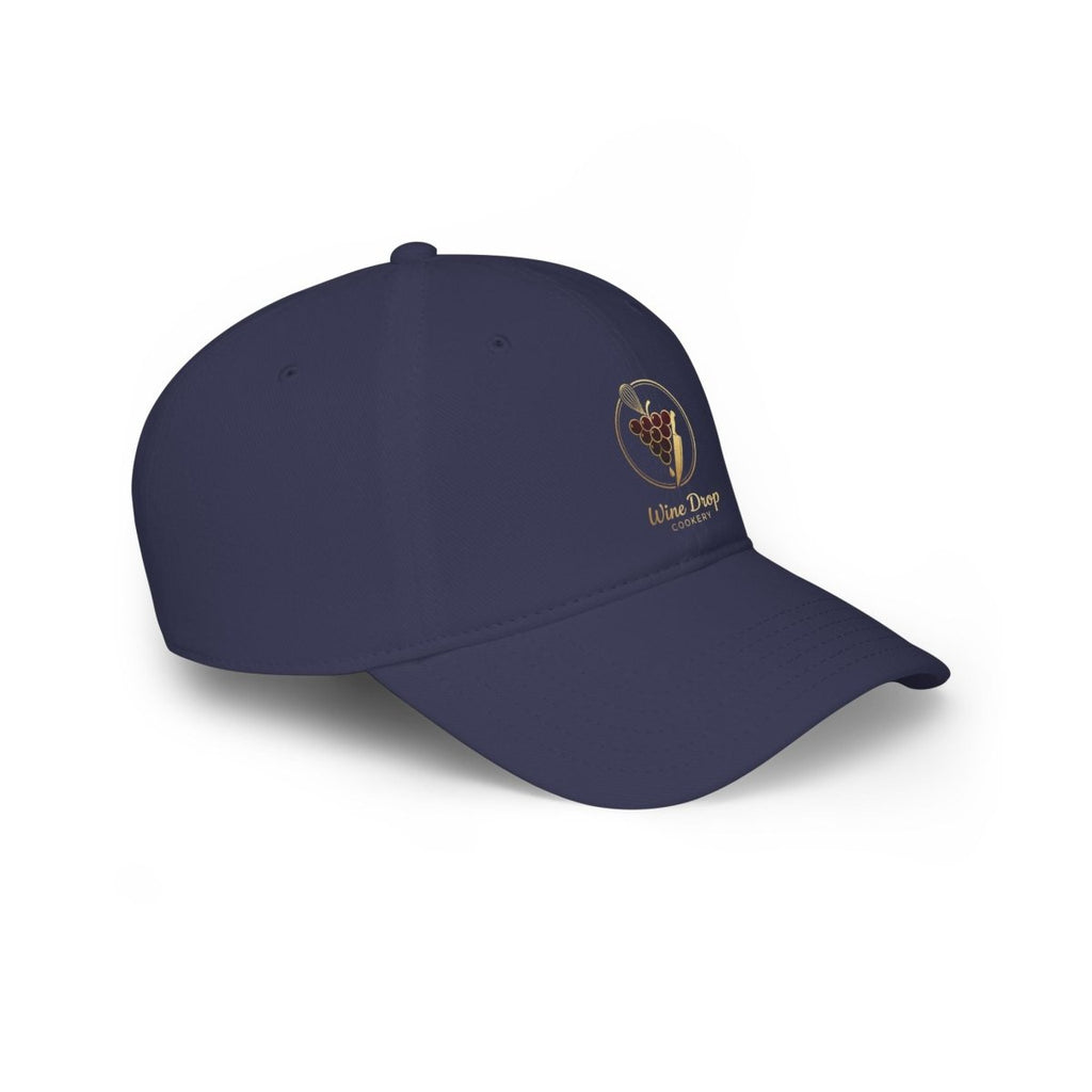 Wine Drop Whiskey Embroidered Low Profile Baseball Cap