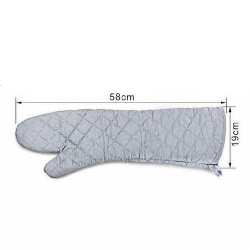 Extra-Long Cotton Oven Gloves, 23-Inch