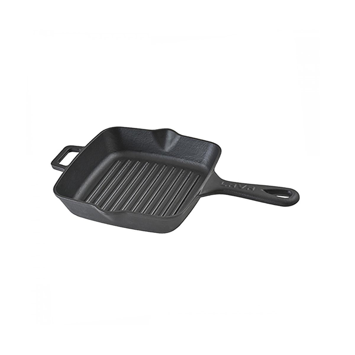 8-inch square enameled cast iron grill pan