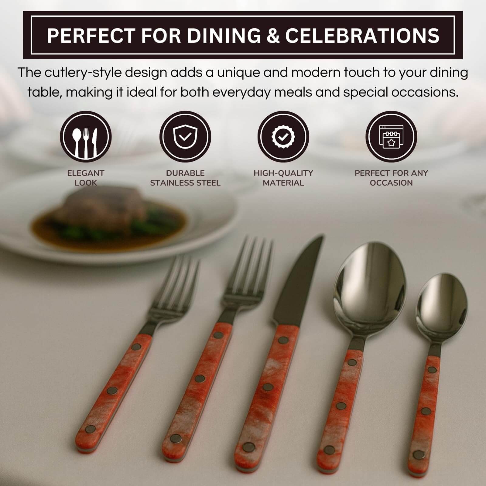  20-Piece Cutlery Set with Assorted Utensils
