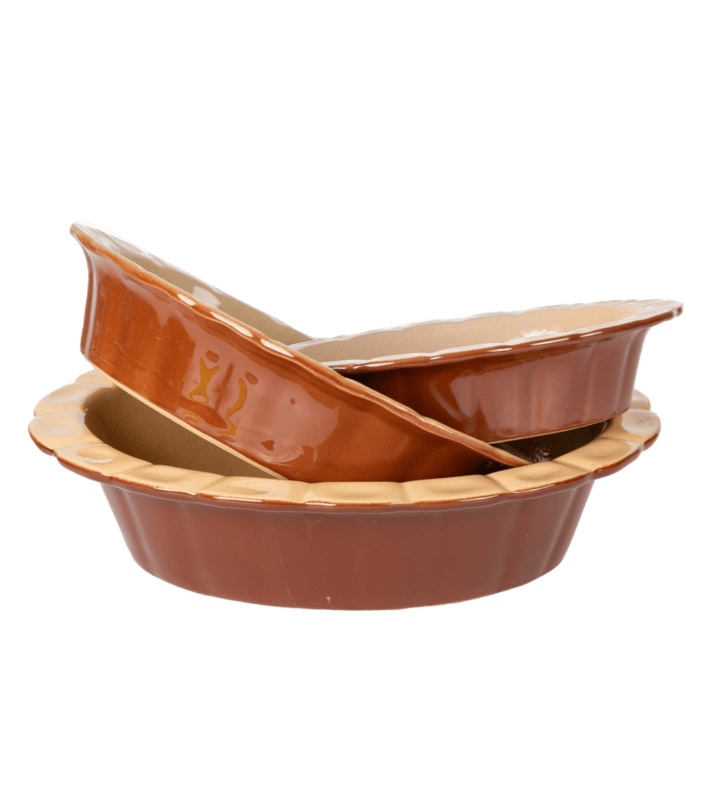 Vintage French Oval Pie Dish, 10 Inch
