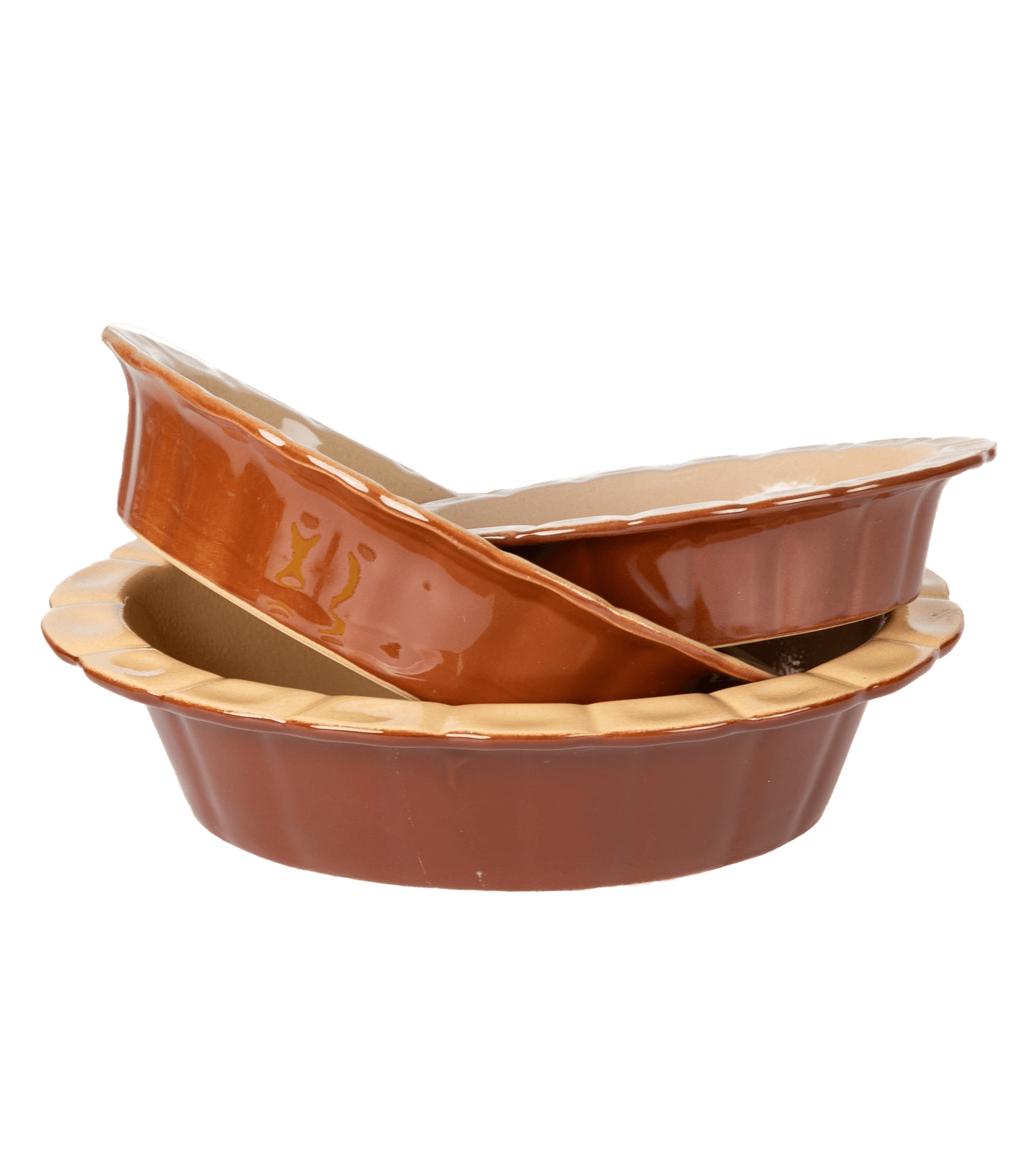 Vintage French Oval Pie Dish, 10 Inch