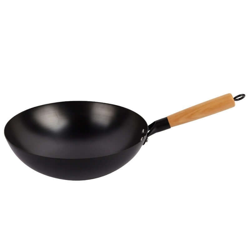 Hand Forged Wrought Iron Wok, 30 to 36cm