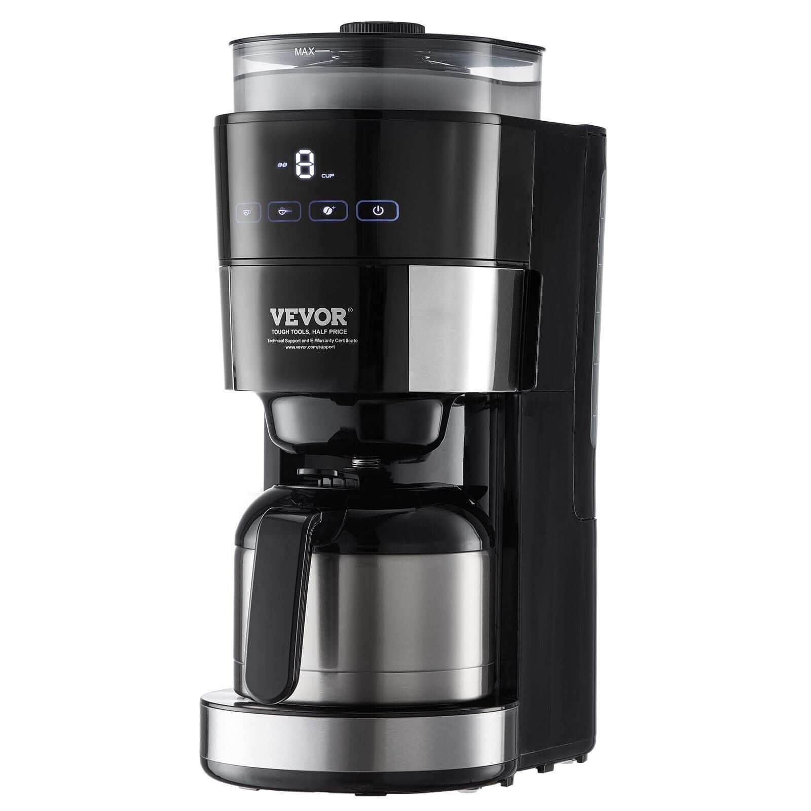 8-Cup Drip Coffee Maker with Brew Strength Control - Wine Drop Cookery LLC