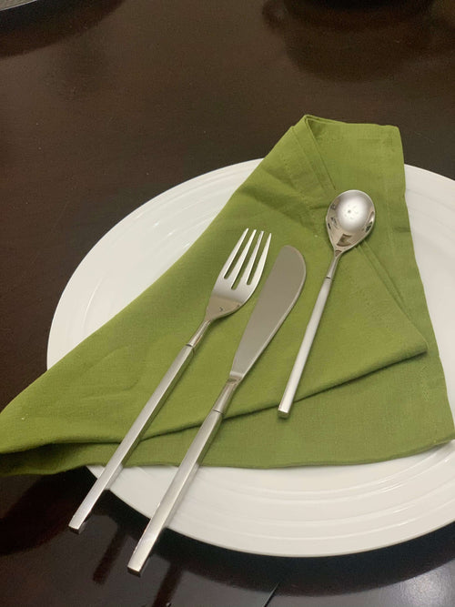 18-PC Flatware Set Dinner Knife Dinner Fork Dessert Spoon