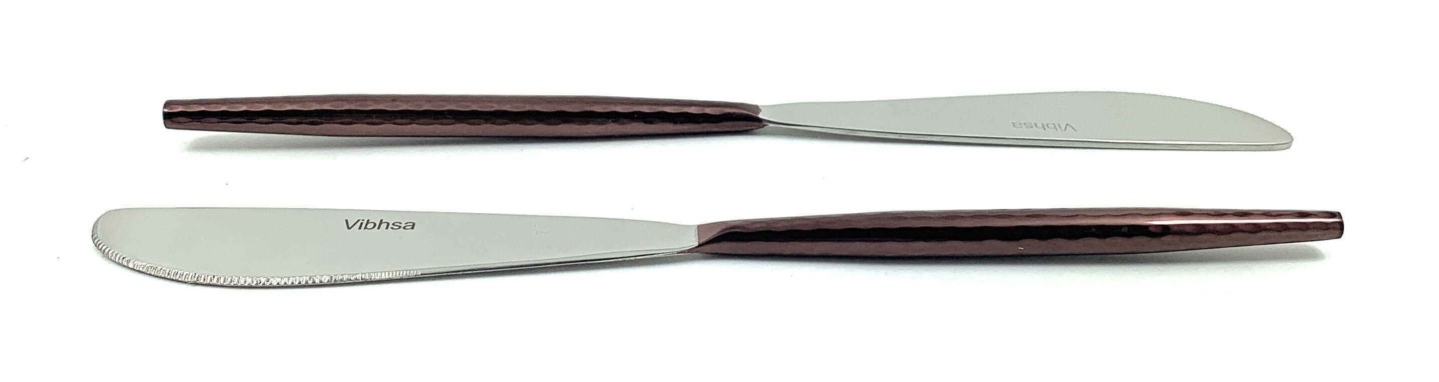 Stainless Steel Dinner Knives Set of 6 Pieces - Wine Drop Cookery