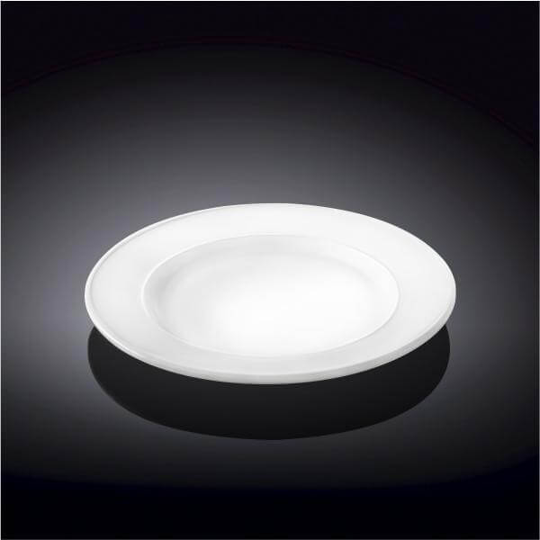 Set Of 12 White Dessert Plate 7 inch  on a dark background, showcasing elegant and durable tableware.