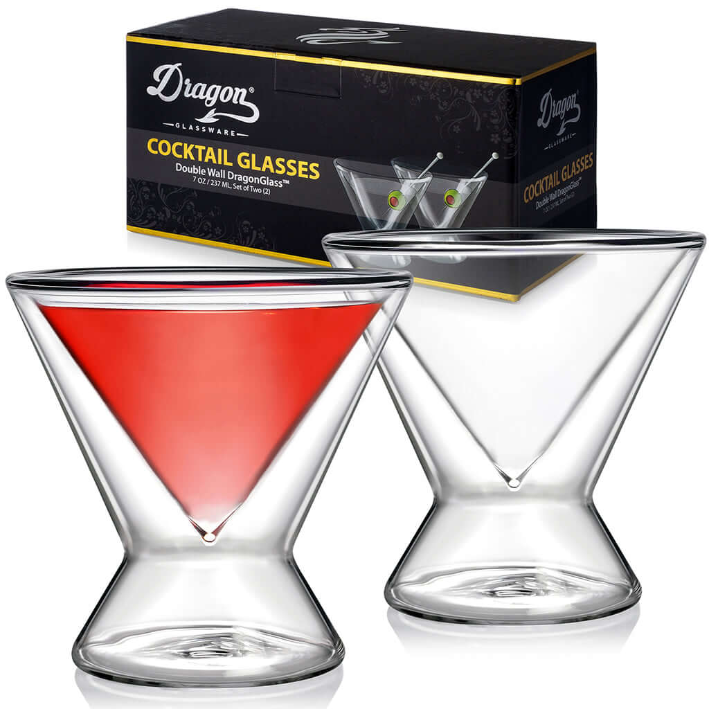 Gorgeous Stemless Martini Glasses Set