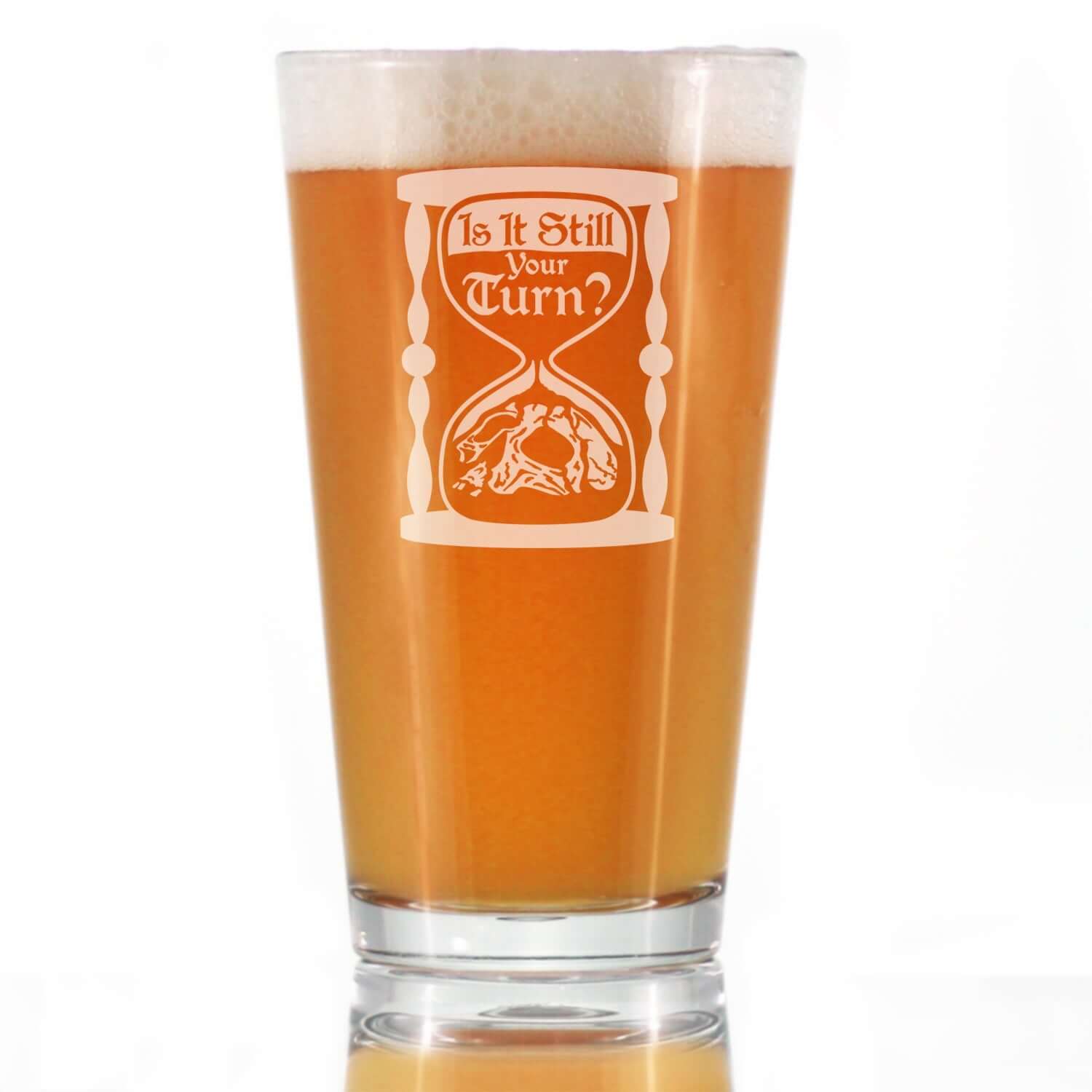 Engraved Pint Glass Board Game Accessories 