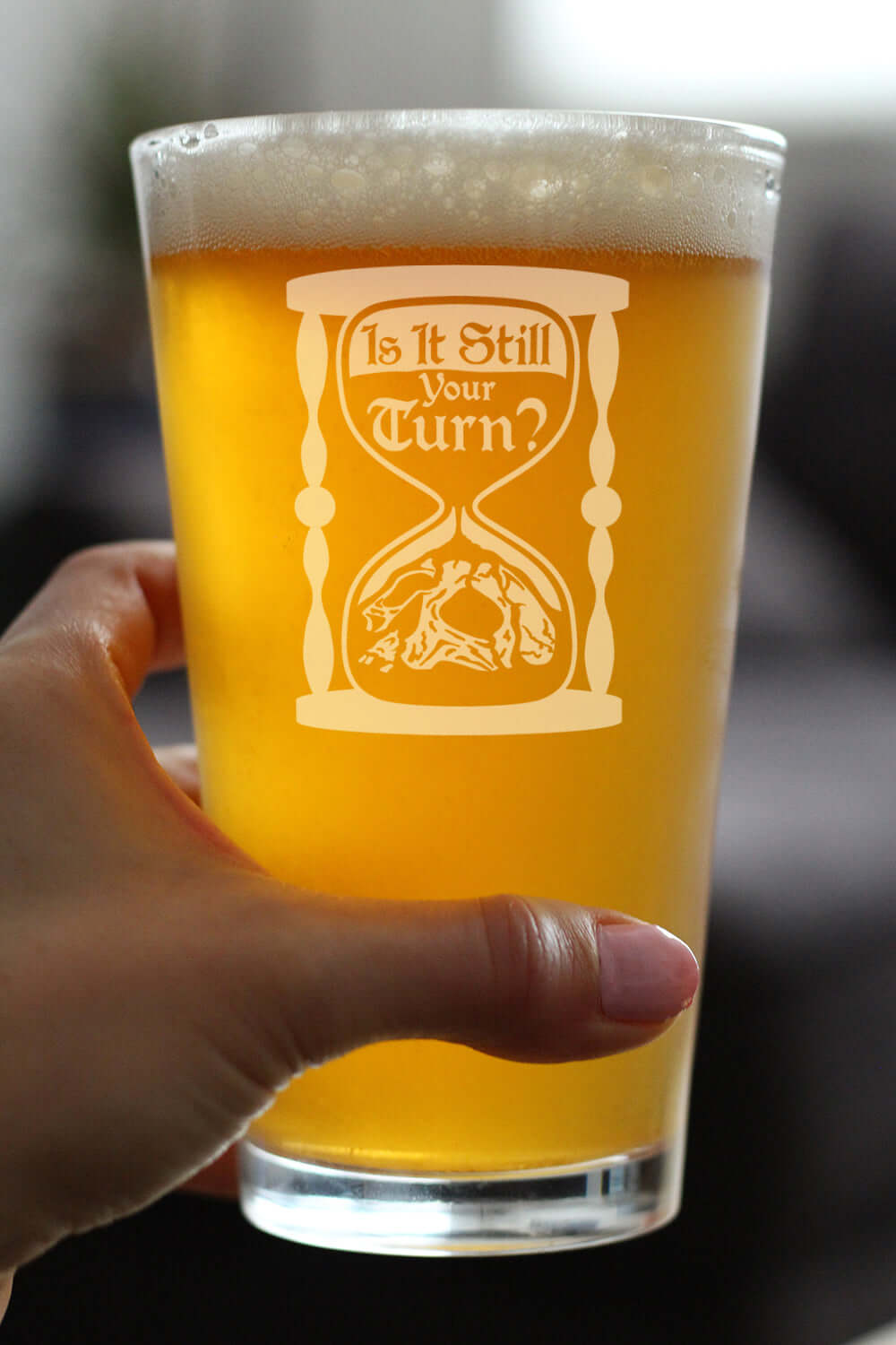 Engraved Pint Glass Board Game Accessories 