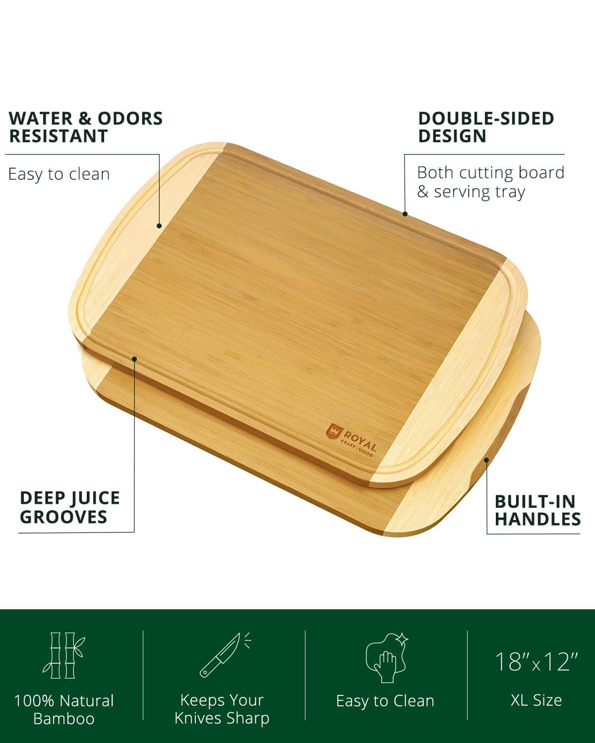 Cutting Board Two-tone XL 18 x12