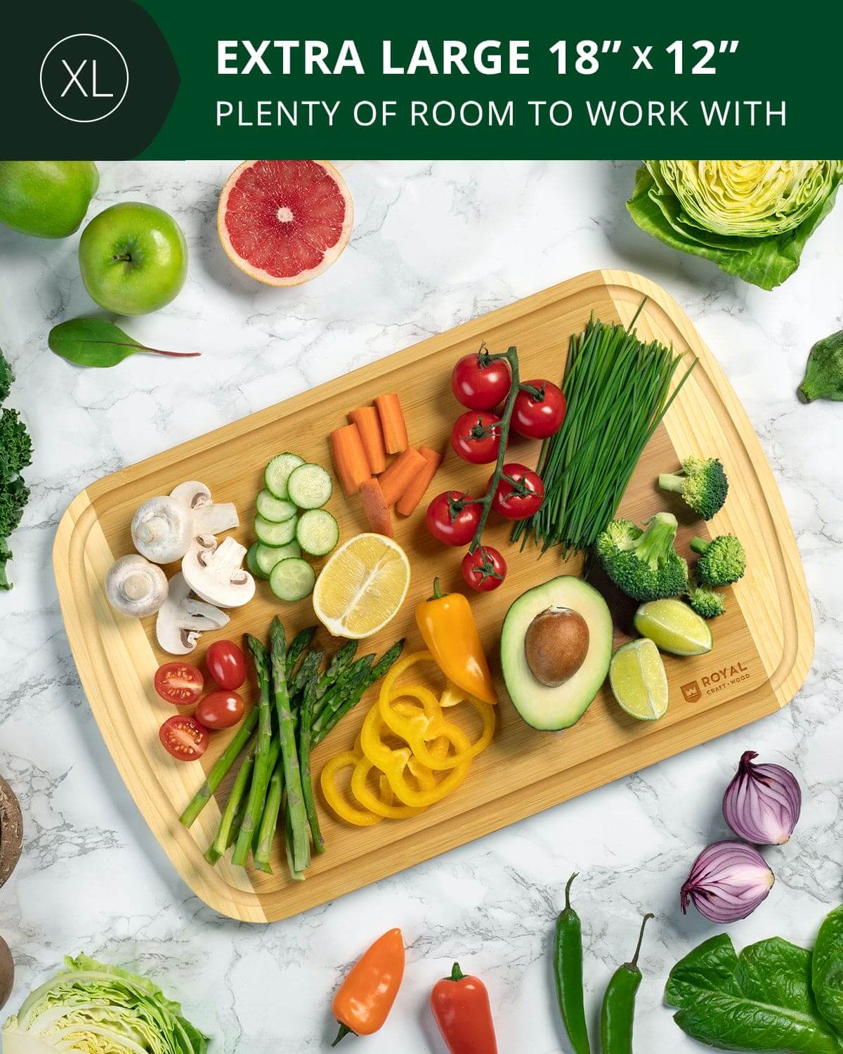 Cutting Board Two-tone XL 18 x12