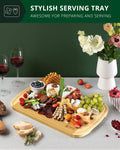 Two-tone wooden cutting board, 18 by 12 inches