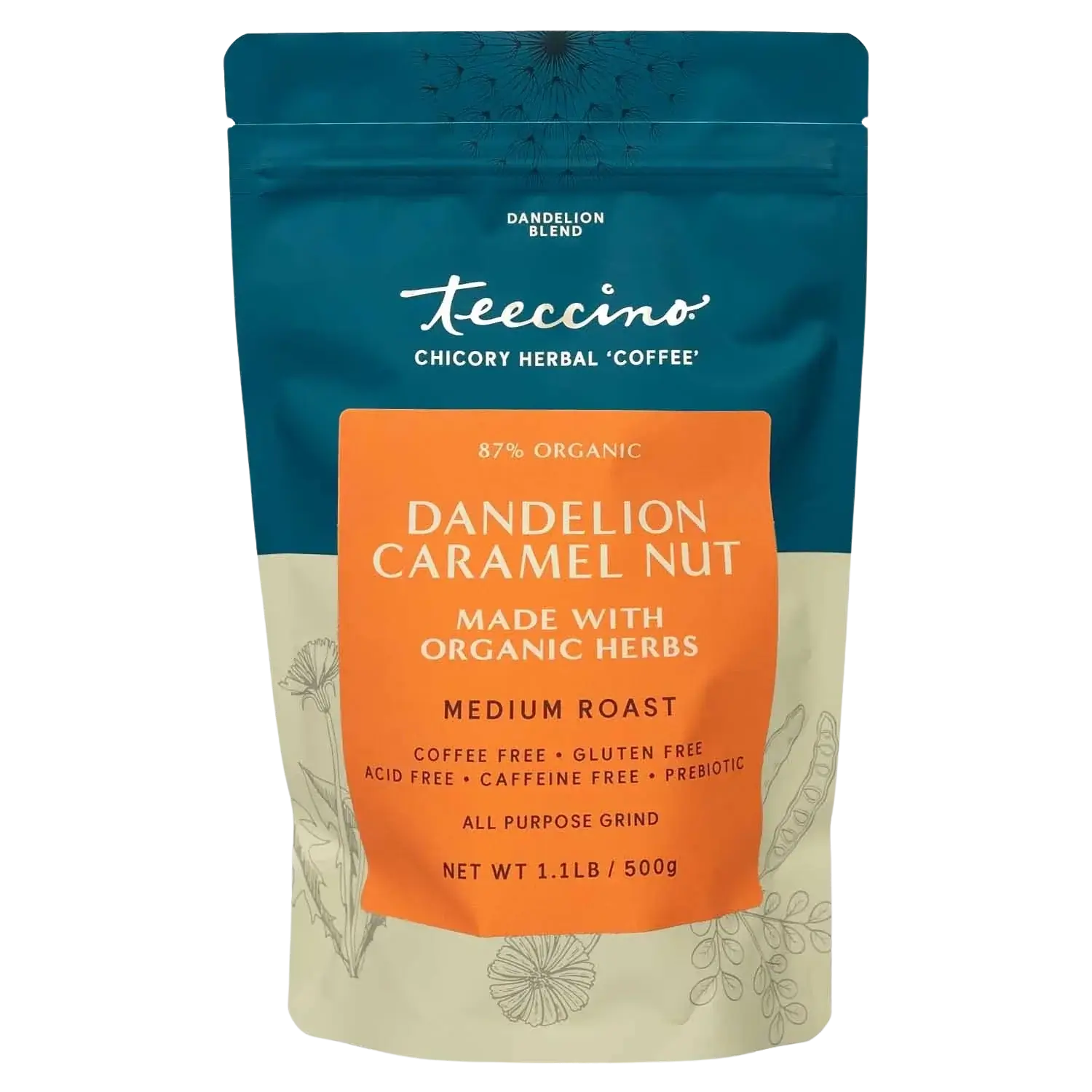 Dandelion Caramel Nut Chicory Herbal Coffee - Wine Drop Cookery