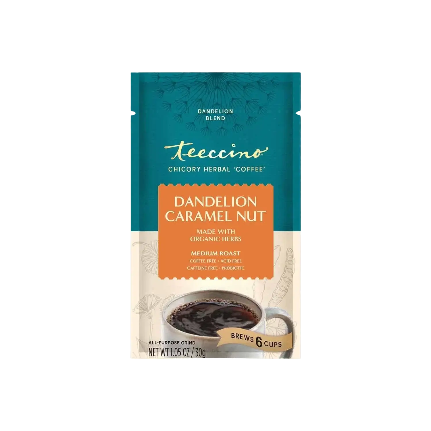 Dandelion Caramel Nut Chicory Herbal Coffee - Wine Drop Cookery