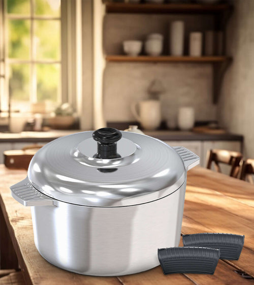 5 Quarts Round Dutch Oven with Lid - Wine Drop Cookery