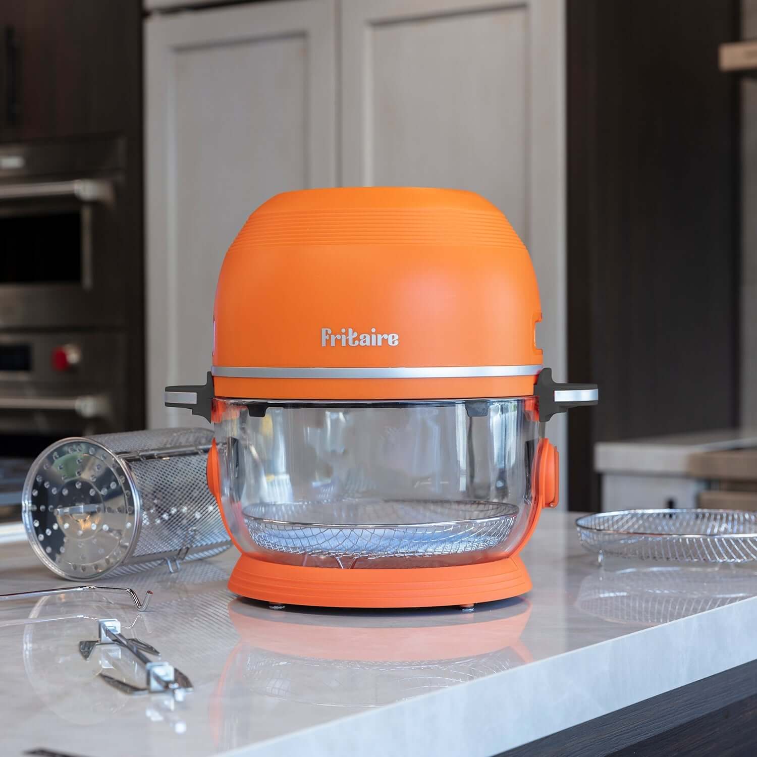 Self-Cleaning & Non-Toxic Air Fryer - Orange