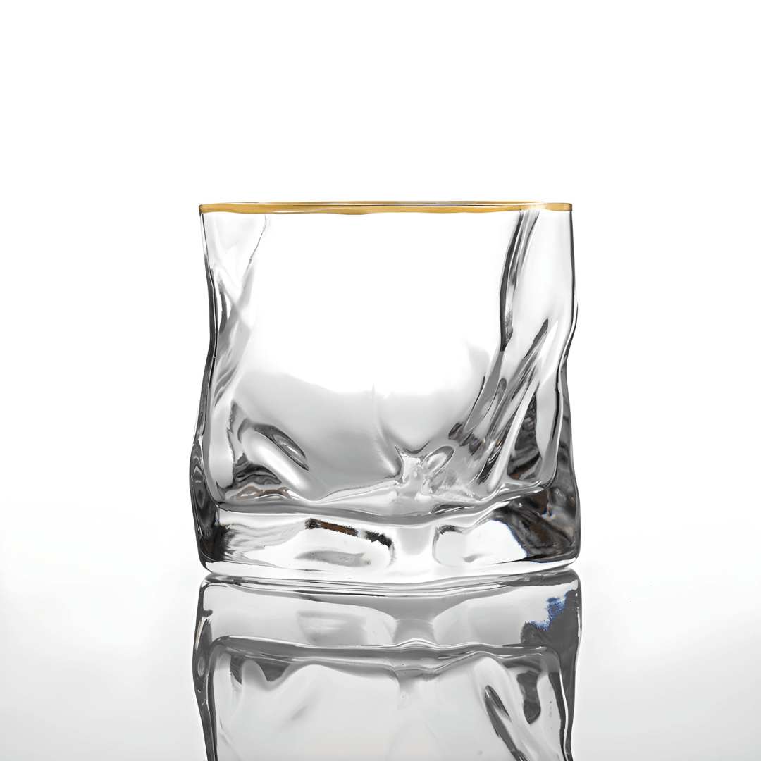 Gold Hoshi Japanese Crystal Whisky Glass - Wine Drop Cookery