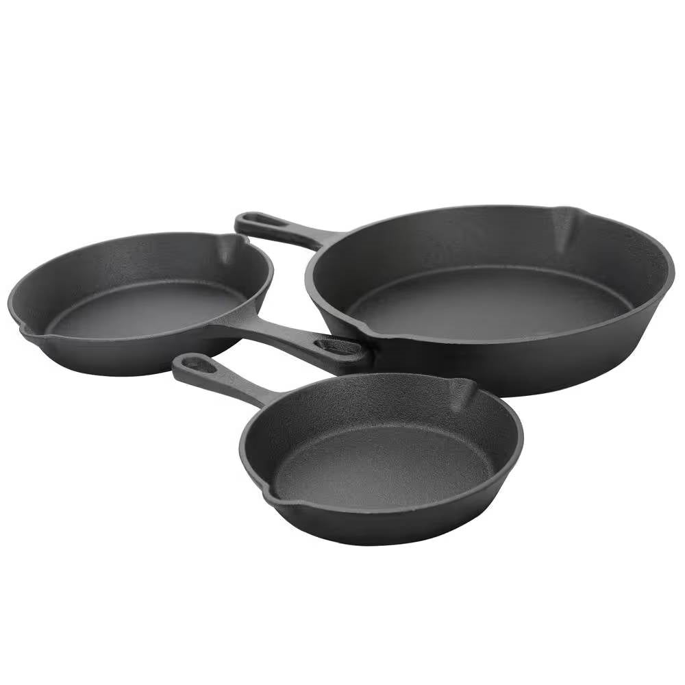 3-piece cast iron skillet set, additional product view