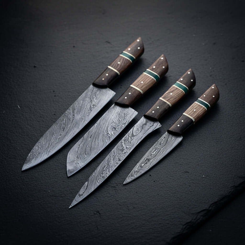 Handmade Damascus Knife Set 13inch Chef Knives