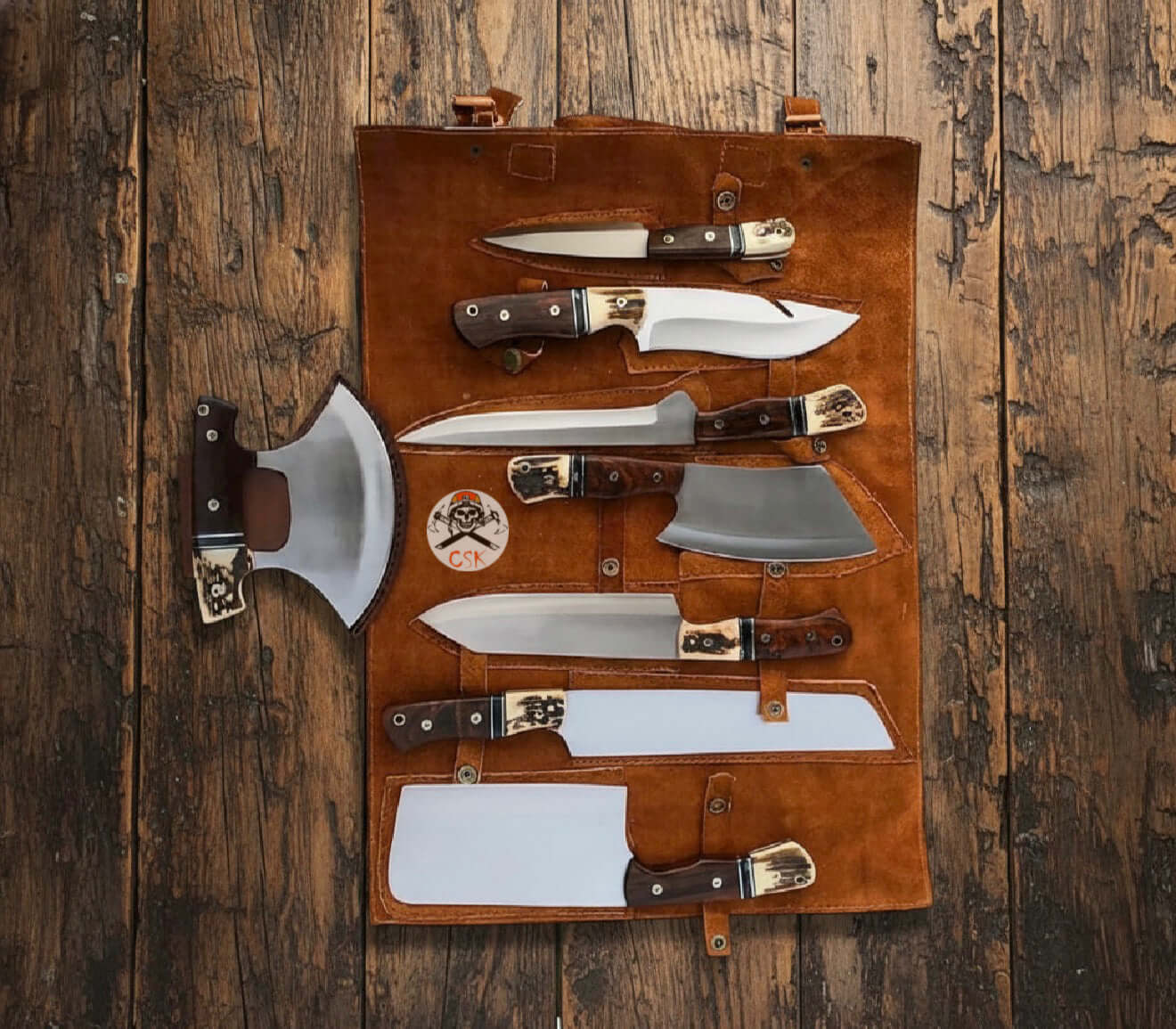 Premium Outdoor Kitchen Knife Set Hand Forged