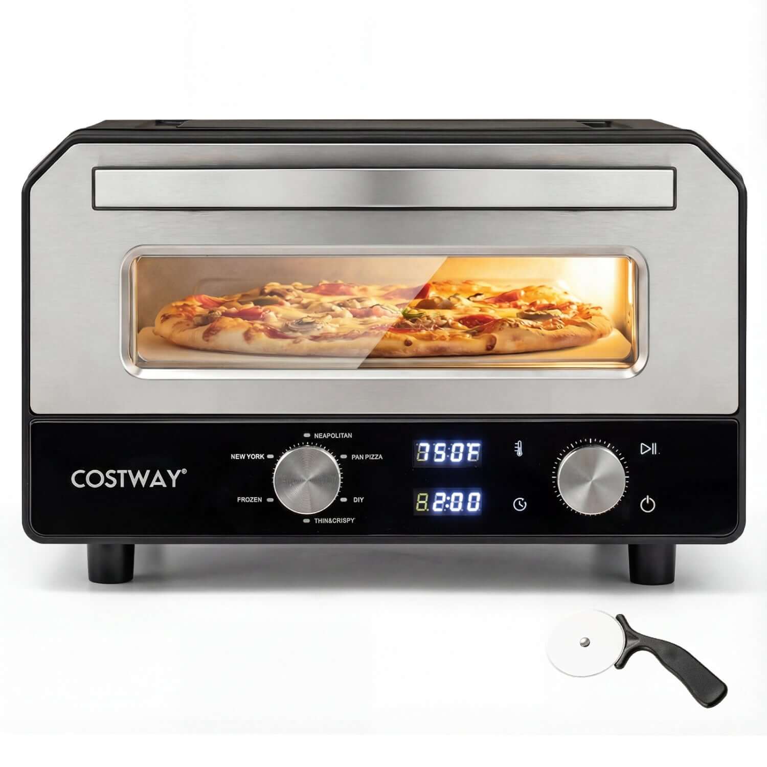 Countertop Pizza Oven for 12 Inch Pizzas-Black