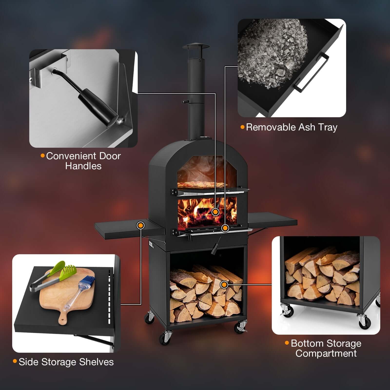 Outdoor Pizza Oven with Accessories