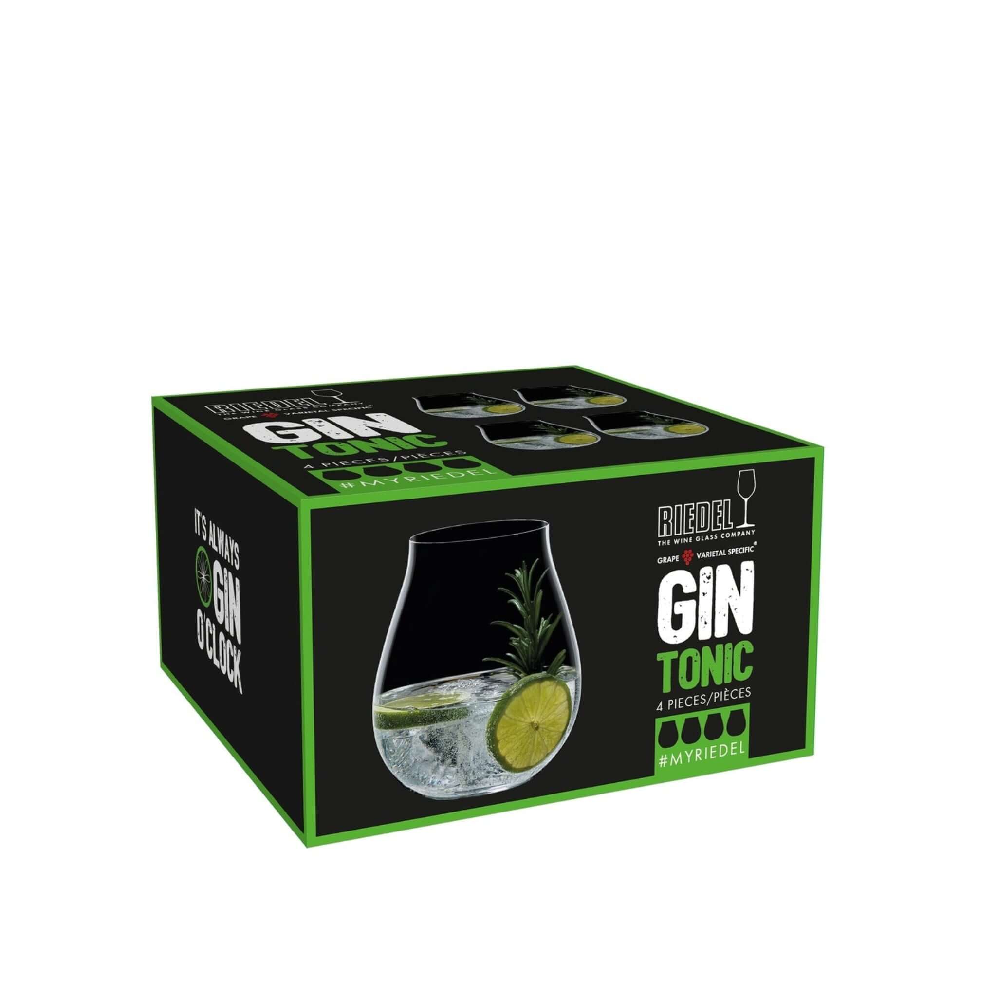 Riedel Drinkware Gin Set of 4 Crystal Glasses