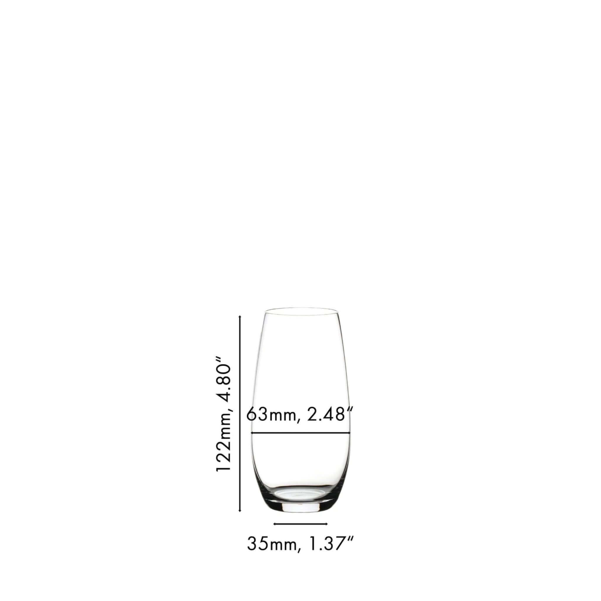 Riedel Flute Champagne Stemless Crystal Glasses