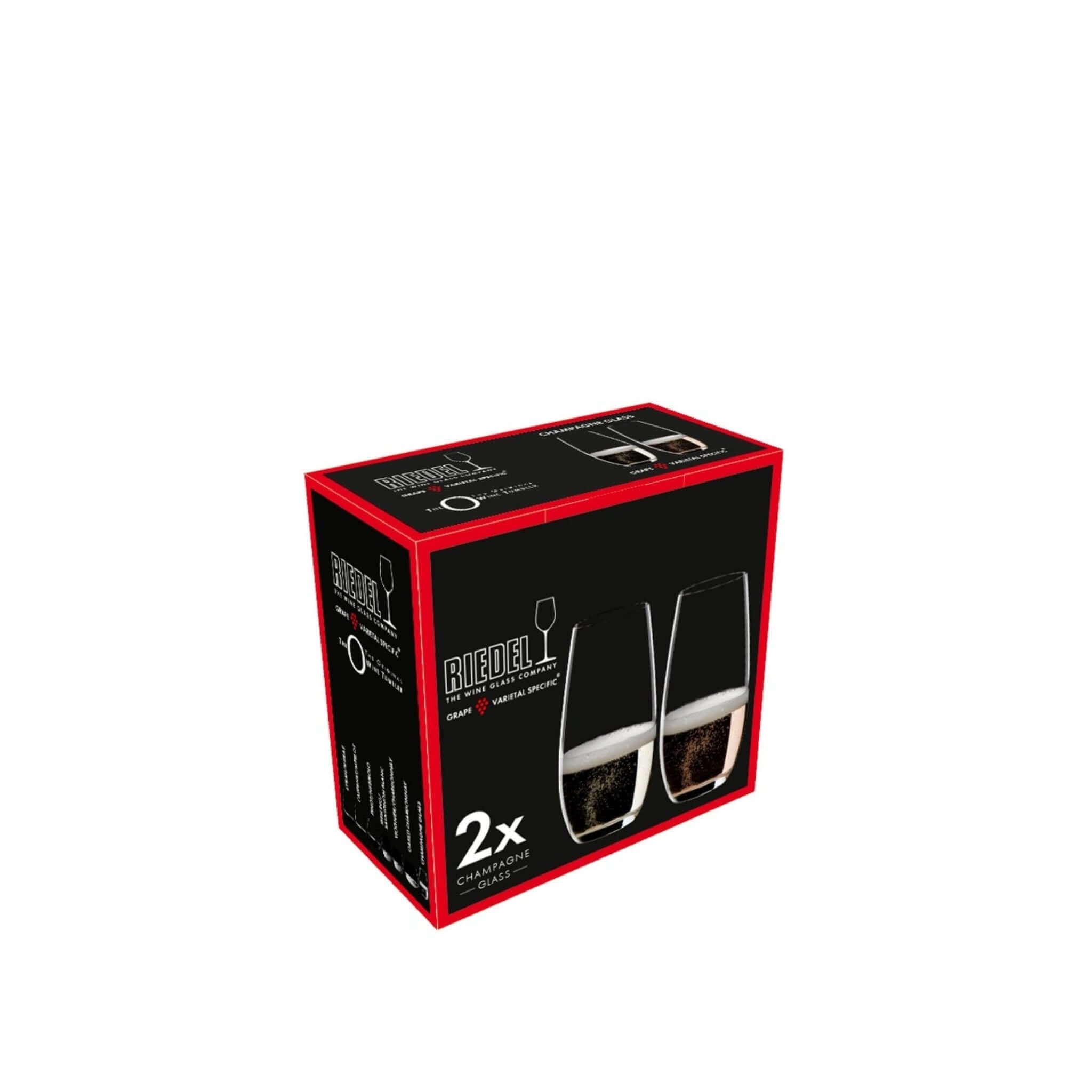 Riedel Flute Champagne Stemless Crystal Glasses