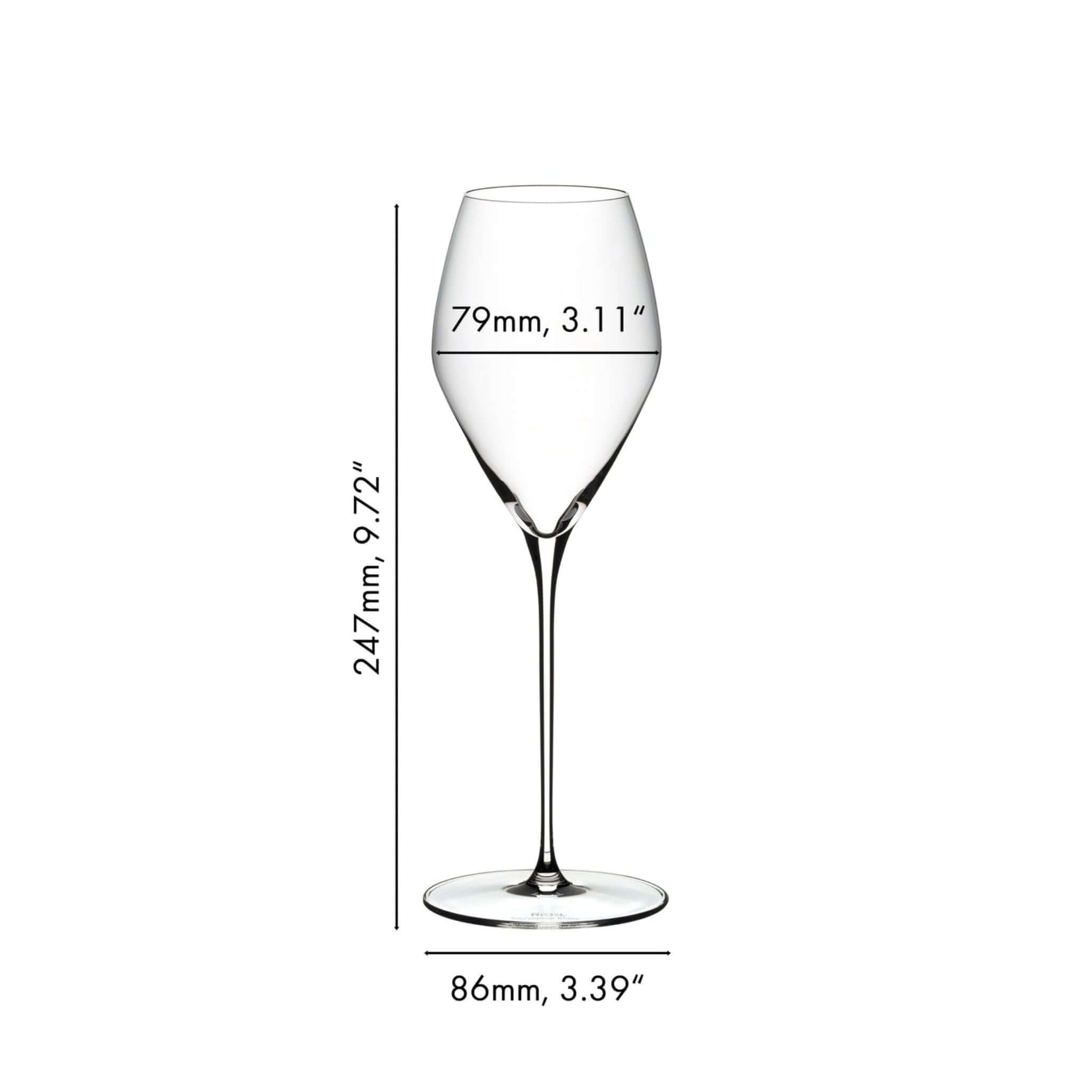 Riedel Veloce Sauvignon Blanc glasses shown as a pair