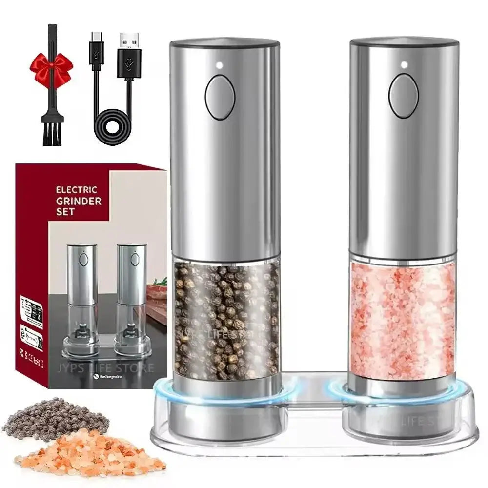 Rechargeable Electric Pepper Grinder  Adjustable Spice Mill
