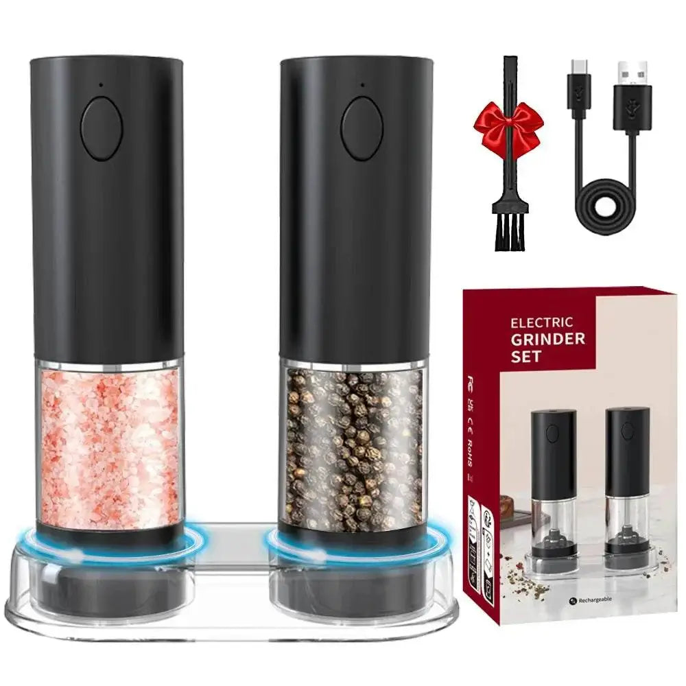 Rechargeable Electric Pepper Grinder  Adjustable Spice Mill