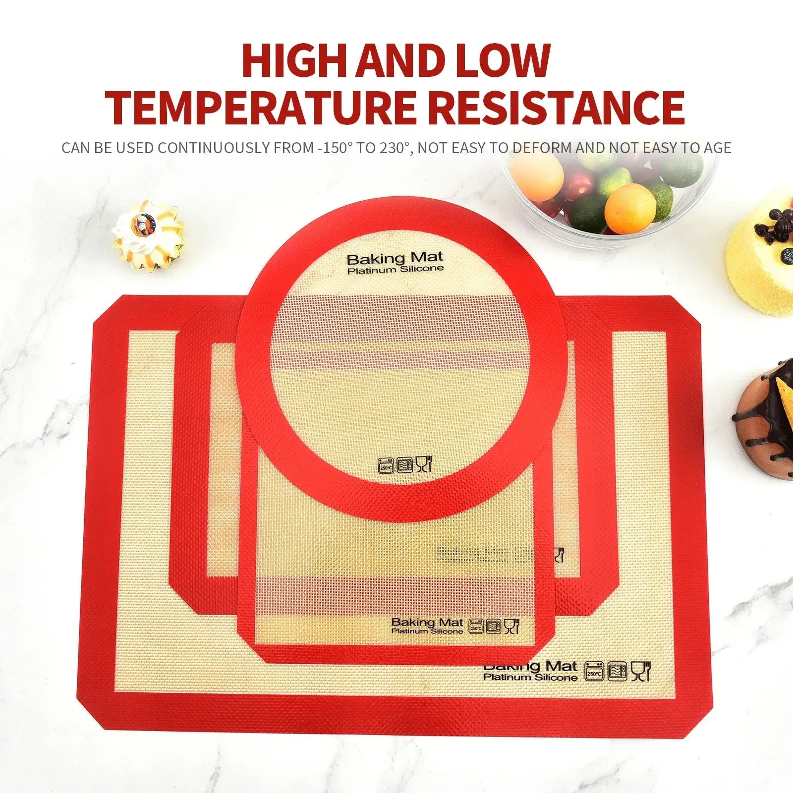 Silicone Baking Mat for Kneading and Rolling