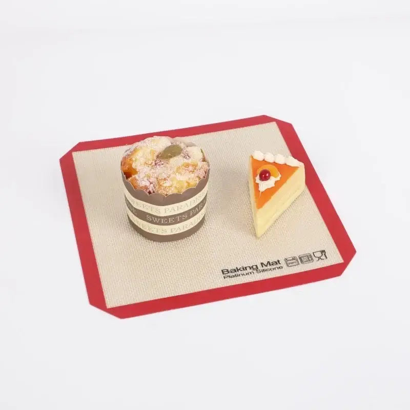Silicone baking mat rolled up for storage