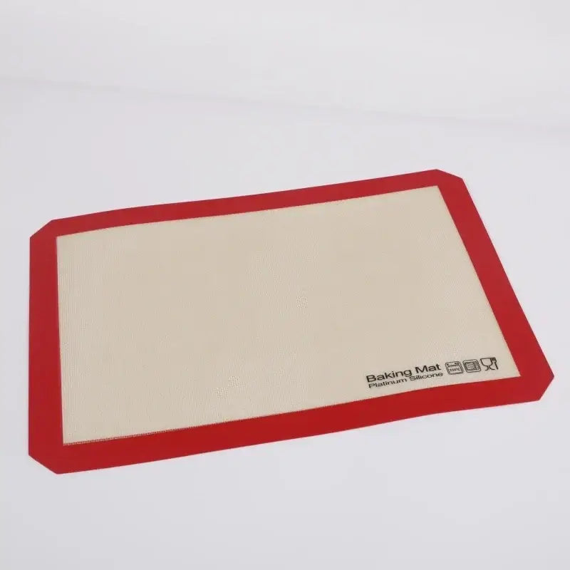 Dough being rolled out on the silicone baking mat