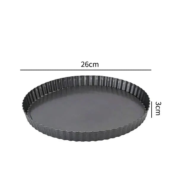 Stack of loose bottom tart pans