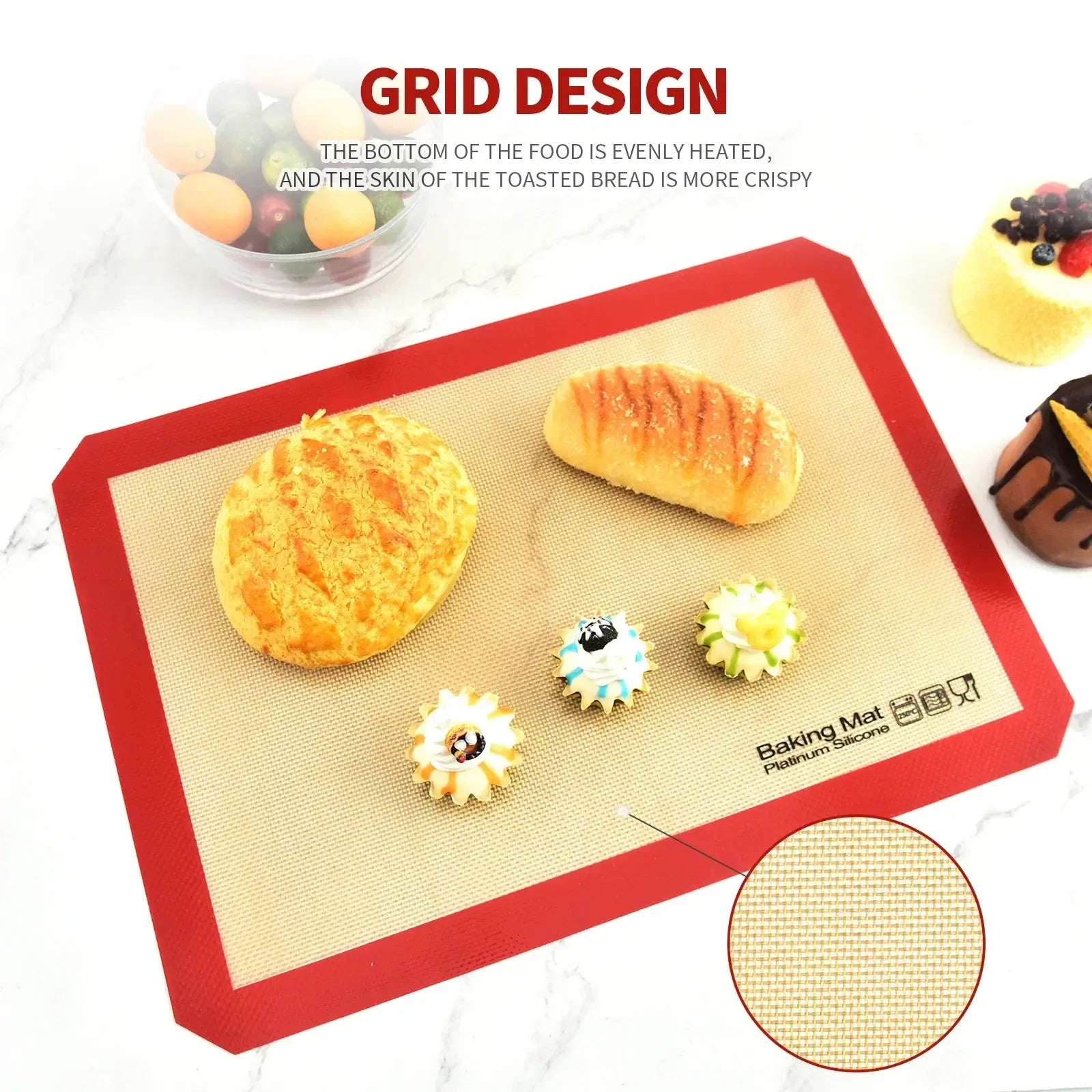 Silicone Baking Mat for Kneading and Rolling