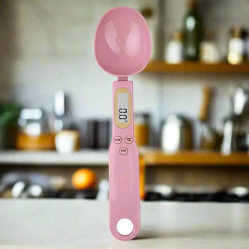 Mini Digital Spoon Scale – Precision Measuring in pink color for precise food and drink measurements. 0.1g accuracy.