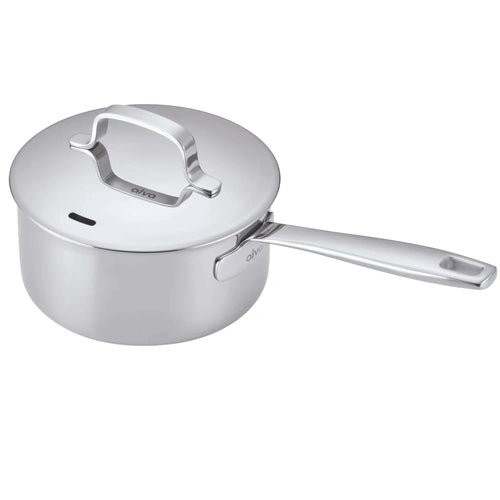 5-ply stainless steel saucepan with lid