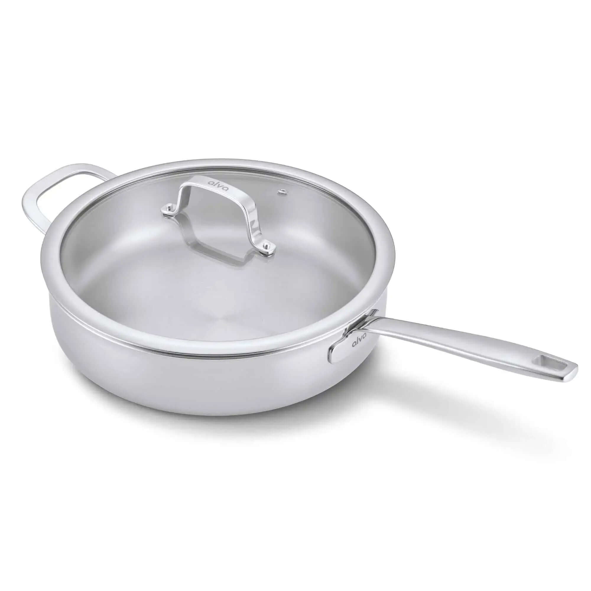 5-Ply Stainless Sauté Pan with Lid, 4-Qt