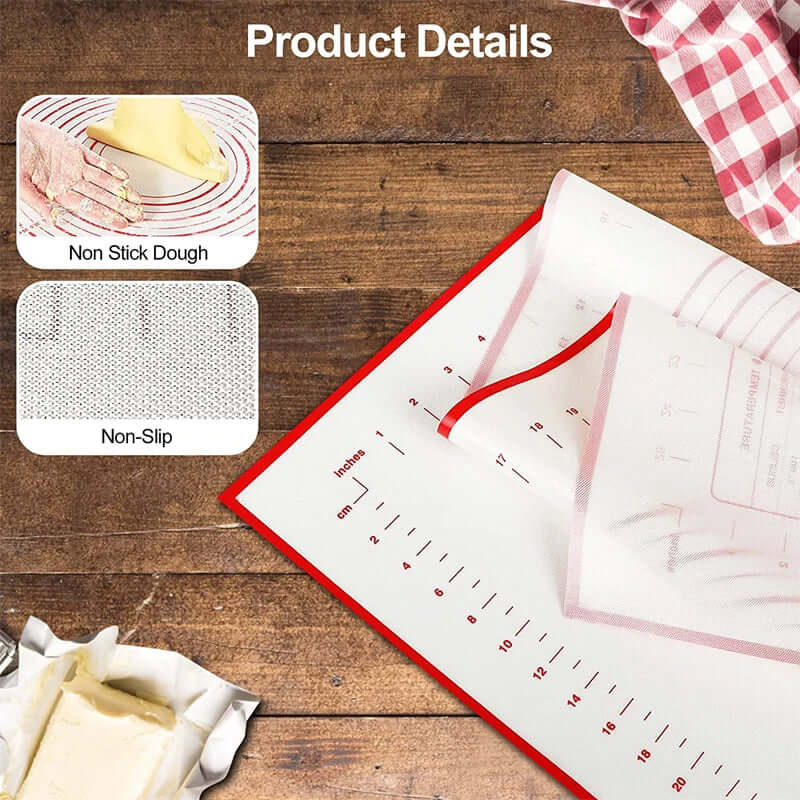 Silicone Pastry Mat with Measurement Guides