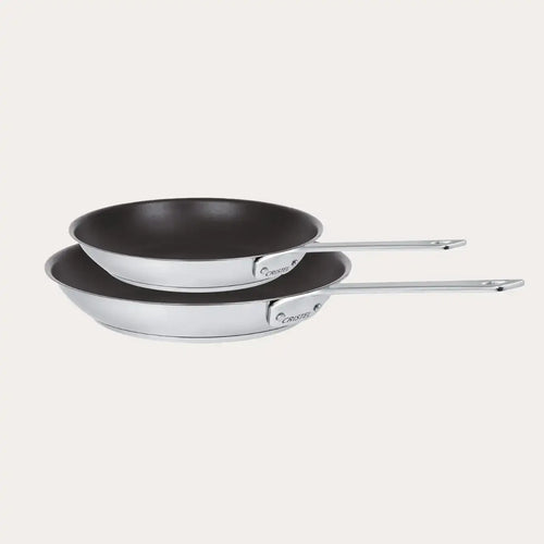 2 Non-Stick Stainless Steel Frying Pans Set