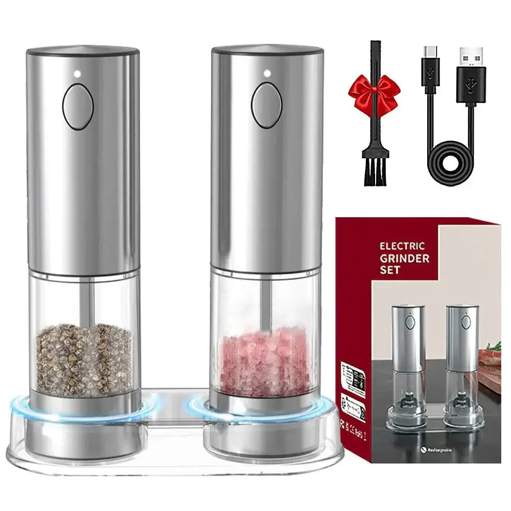 Rechargeable Electric Pepper Grinder  Adjustable Spice Mill