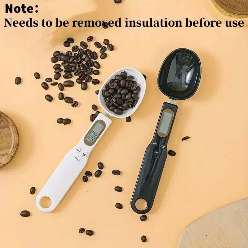 Mini Digital Spoon Scale – Precision Measuring with coffee beans on display