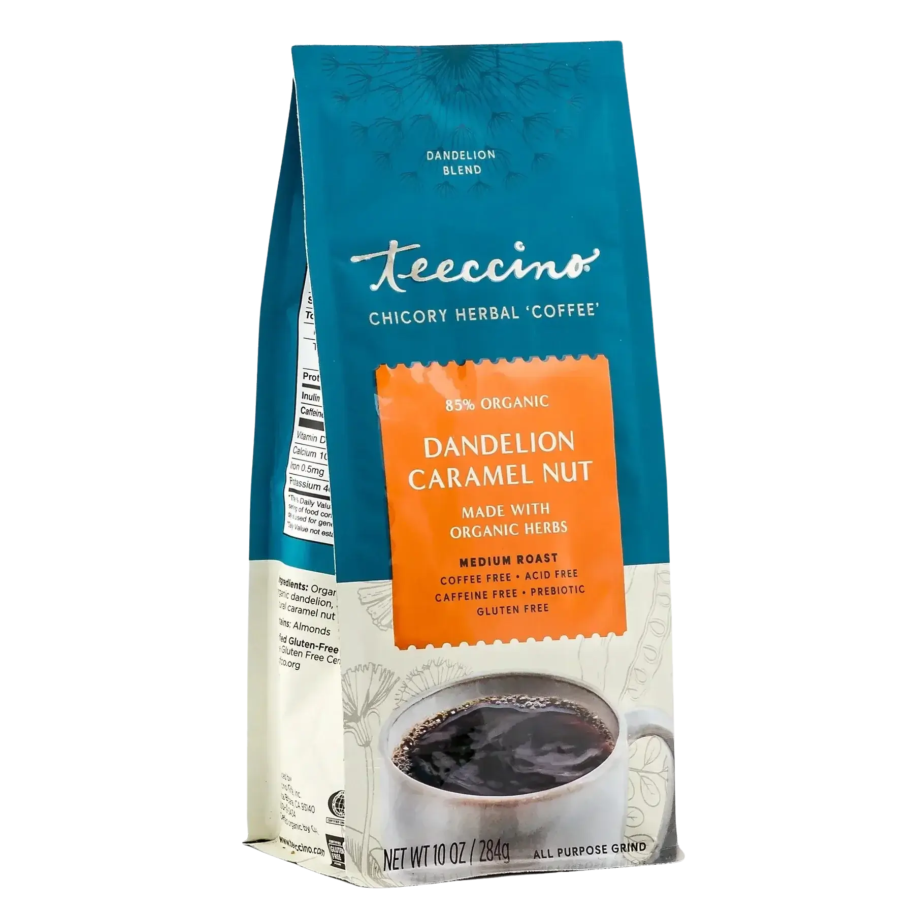 Dandelion Caramel Nut Chicory Herbal Coffee - Wine Drop Cookery