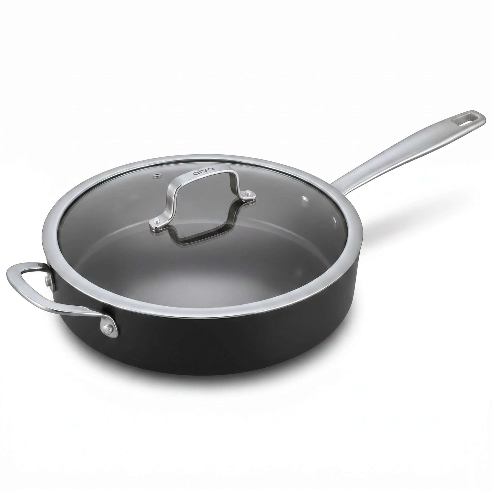 Ceramic Nonstick Sauté Pan with Lid, 4-Qt