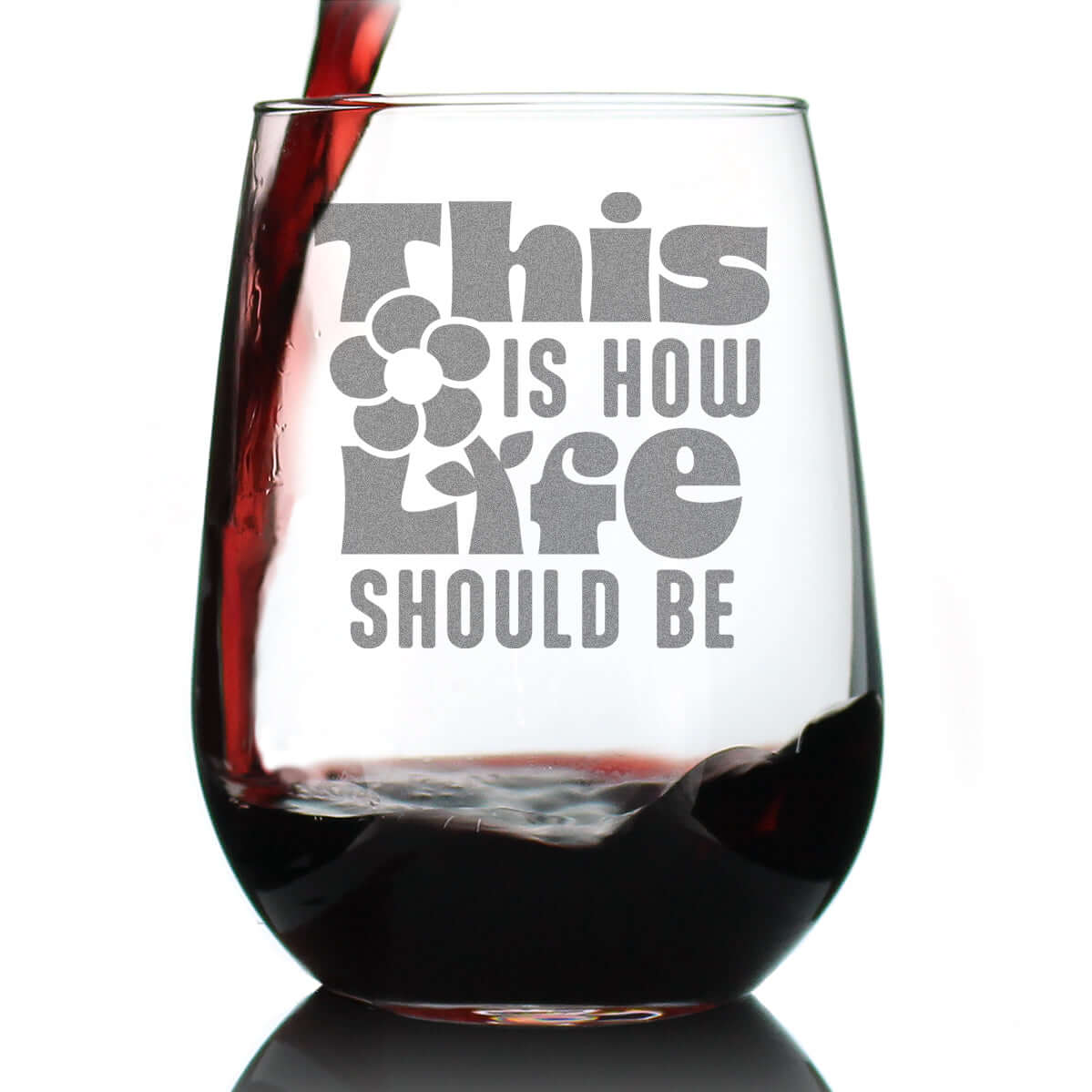 Engraved Stemless Wine Glass Inspirational 