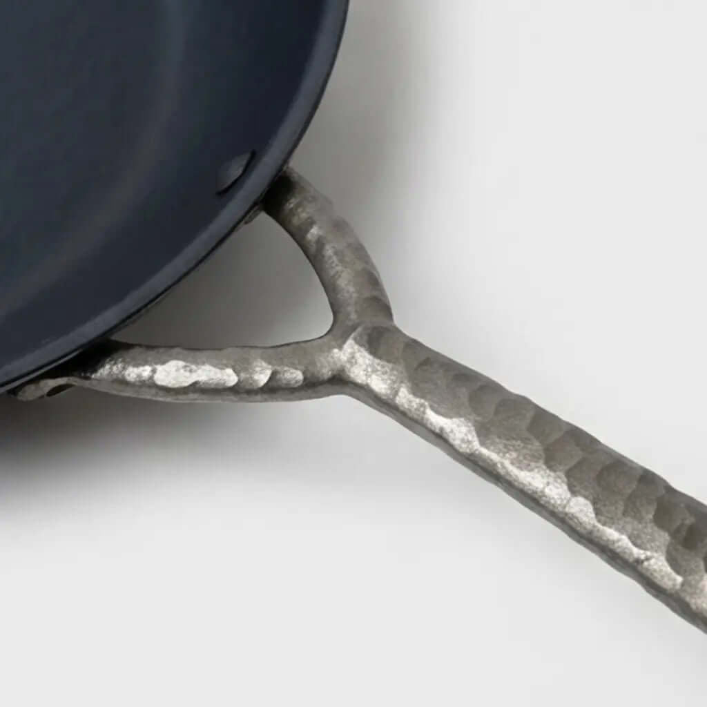 Artist Hammered Carbon Steel Frying Pan - Wine Drop Cookery LLC