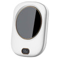 USB Coffee Mug Warmer, 3 Temperature Settings, 8-Hour Auto Shut-Off, top view of plate and display - Wine Drop Cookery LLC
